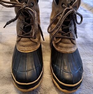 Rugged Exposure Leather Winter Duck Boot   Size 7